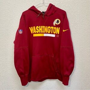 Nike Washington Redskins Hoodie Men’s L Burgundy NFL OnField Pullover Sweatshirt